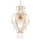 Scroll Frame Pendant Lamp Victorian Style Metallic Single Golden Ceiling Light with Dangling Crystal Accent Clearhalo 'Ceiling Lights' 'Modern Pendants' 'Modern' 'Pendant Lights' 'Pendants' Lighting' 263675