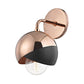 Chrome/Gold/Rose Gold Globe Open Bottom Wall Lamp Modernist Metal 1 Light Wall Mounted Lighting Clearhalo 'Wall Lamps & Sconces' 'Wall Lights' Lighting' 263947