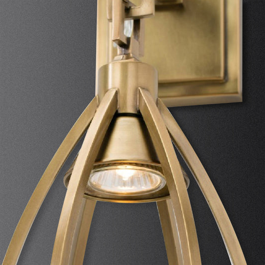 1 Head Metallic Surface Wall Sconce Modern Gold Finish Wire Teardrop Wall Mount Light Clearhalo 'Wall Lamps & Sconces' 'Wall Lights' Lighting' 263988
