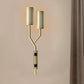 Tubular Metal Wall Light Sconce Colonial 2-Light Indoor Wall Mounted Lamp in Black/White Clearhalo 'Wall Lamps & Sconces' 'Wall Lights' Lighting' 264128