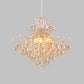 Silver Crystal Flared Pendant Chandelier Traditional 4 Lights Bedroom Hanging Lamp Clearhalo 'Ceiling Lights' 'Chandeliers' 'Modern Chandeliers' 'Modern' Lighting' 264358