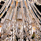 Silver Crystal Flared Pendant Chandelier Traditional 4 Lights Bedroom Hanging Lamp Clearhalo 'Ceiling Lights' 'Chandeliers' 'Modern Chandeliers' 'Modern' Lighting' 264360