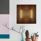 Colonial Square/Rectangle Wall Lamp 1 Head Metal Flush Mount Wall Sconce in Brass for Bedroom Clearhalo 'Wall Lamps & Sconces' 'Wall Lights' Lighting' 264378