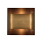 Colonial Square/Rectangle Wall Lamp 1 Head Metal Flush Mount Wall Sconce in Brass for Bedroom Clearhalo 'Wall Lamps & Sconces' 'Wall Lights' Lighting' 264386