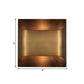 Colonial Square/Rectangle Wall Lamp 1 Head Metal Flush Mount Wall Sconce in Brass for Bedroom Clearhalo 'Wall Lamps & Sconces' 'Wall Lights' Lighting' 264387