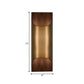Colonial Square/Rectangle Wall Lamp 1 Head Metal Flush Mount Wall Sconce in Brass for Bedroom Clearhalo 'Wall Lamps & Sconces' 'Wall Lights' Lighting' 264392