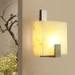 Square Marble Flush Wall Sconce Colonial 1 Bulb Foyer LED Wall Lighting Fixture in Gold/Black Clearhalo 'Wall Lamps & Sconces' 'Wall Lights' Lighting' 264536