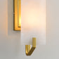 Rectangular Bedroom Flush Mount Colonial Marble 1-Light Gold Wall Mounted Lamp Clearhalo 'Wall Lamps & Sconces' 'Wall Lights' Lighting' 264562