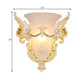 Bell Frosted Glass Wall Sconce Colonial 1 Bulb Living Room Flush Mount Wall Light in White/Gold/White and Gold Clearhalo 'Wall Lamps & Sconces' 'Wall Lights' Lighting' 264719