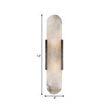 2 Bulbs Bar Flush Mount Colonial Gold/Black Marble Wall Sconce Lighting for Dining Room Clearhalo 'Wall Lamps & Sconces' 'Wall Lights' Lighting' 265005