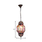 Lantern Pendant Lighting with Crystal Block and Bead Bohemia 1 Light Chandelier Light in Antique Copper Clearhalo 'Art Deco Pendants' 'Cast Iron' 'Ceiling Lights' 'Ceramic' 'Crystal' 'Industrial Pendants' 'Industrial' 'Metal' 'Middle Century Pendants' 'Pendant Lights' 'Pendants' 'Tiffany' Lighting' 265117