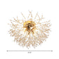 23.5"/27.5" W Radial Crystal Flush Mount Lamp Contemporary 6/8 Lights Bedroom Ceiling Mounted Fixture in Silver/Gold, Warm Light Clearhalo 'Ceiling Lights' 'Close To Ceiling Lights' 'Close to ceiling' 'Flush mount' Lighting' 265237