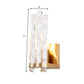 Textured Glass Shade Flush Wall Sconce Loft 1 Light Wall Mounted Lighting in Gold Clearhalo 'Wall Lamps & Sconces' 'Wall Lights' Lighting' 265411