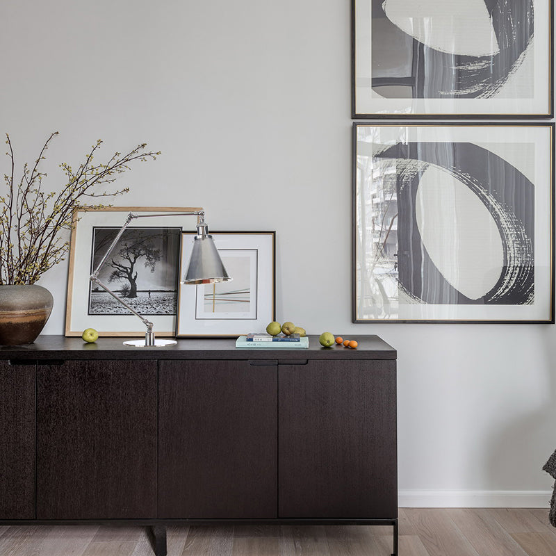 Tapered Study Room Desk Lighting Metal 1 Light Industrial Reading Book Light with 8"+8"/8"+8"+8" Length Arm in Chrome Clearhalo 'Lamps' 'Table Lamps' Lighting' 265520