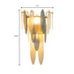 Multi Layer Flush Mount Wall Sconce with Oval Glass Shade Modernism 2 Heads Wall Lamp in Brass Clearhalo 'Wall Lamps & Sconces' 'Wall Lights' Lighting' 265606