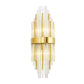 Modern Layered Sconce Light 2 Lights Crystal Wall Mounted Lamp in Gold for Living Room Clearhalo 'Modern wall lights' 'Modern' 'Wall Lamps & Sconces' 'Wall Lights' Lighting' 266566