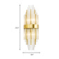 Modern Layered Sconce Light 2 Lights Crystal Wall Mounted Lamp in Gold for Living Room Clearhalo 'Modern wall lights' 'Modern' 'Wall Lamps & Sconces' 'Wall Lights' Lighting' 266567