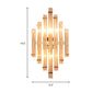 Gold Prismatic Wall Mounted Lamp Modern Crystal 2 Lights Living Room Sconce Light Clearhalo 'Modern wall lights' 'Modern' 'Wall Lamps & Sconces' 'Wall Lights' Lighting' 266573