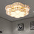 Flower Flush Mount Light Modernism Crystal Block White 10"/12"/14" W LED Ceiling Light Fixture, Recessed/Surface Mounted White Clearhalo 'Ceiling Lights' 'Close To Ceiling Lights' 'Close to ceiling' 'Flush mount' Lighting' 266575