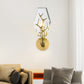 Crystal Panel Sconce Light Fixture Modern 1 Light Living Room Wall Mounted Lamp in Clear with Antler Deco Clearhalo 'Modern wall lights' 'Modern' 'Wall Lamps & Sconces' 'Wall Lights' Lighting' 266585
