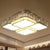 Modern K9 Crystal LED Ceiling Light White Rectangle/Square Flush Mounted Light with Acrylic Shade in Warm Light/White Light/Remote Control Stepless Dimming, 21.5"/37.5" Wide White 21.5" Warm Clearhalo 'Ceiling Lights' 'Close To Ceiling Lights' 'Close to ceiling' 'Flush mount' Lighting' 266674