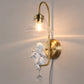 Bell Clear Glass Sconce Light Fixture Modern 1 Light Indoor Wall Mounted Lamp in Gold with Resin Angle Deco Clearhalo 'Modern wall lights' 'Modern' 'Wall Lamps & Sconces' 'Wall Lights' Lighting' 266725