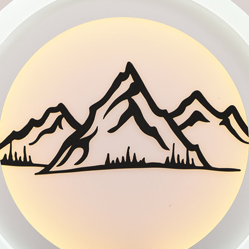 Round/Tree Dining Room Flush Mount Modern Style Crystal LED White Ceiling Lighting Clearhalo 'Ceiling Lights' 'Close To Ceiling Lights' 'Close to ceiling' 'Flush mount' Lighting' 266748