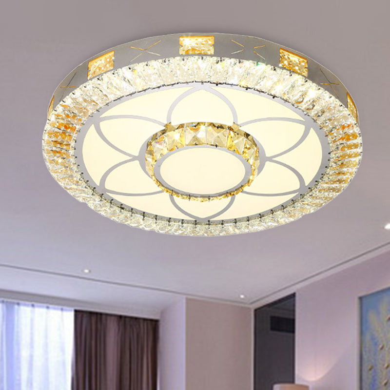 Flower Bedroom Flush Mount Modern Style Crystal LED White Flush Mounted Ceiling Light Clearhalo 'Ceiling Lights' 'Close To Ceiling Lights' 'Close to ceiling' 'Flush mount' Lighting' 266768