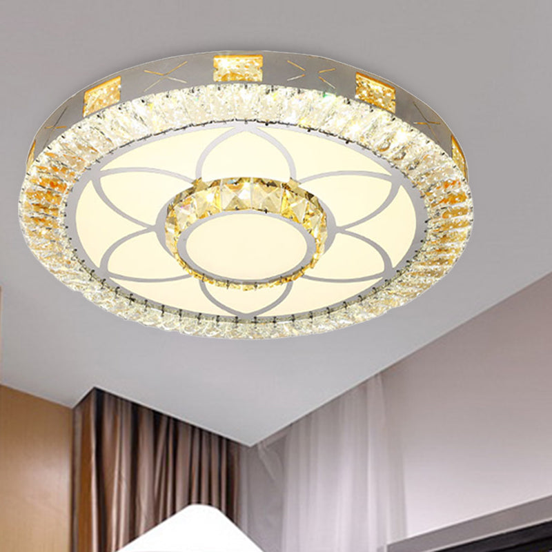 Flower Bedroom Flush Mount Modern Style Crystal LED White Flush Mounted Ceiling Light Clearhalo 'Ceiling Lights' 'Close To Ceiling Lights' 'Close to ceiling' 'Flush mount' Lighting' 266769