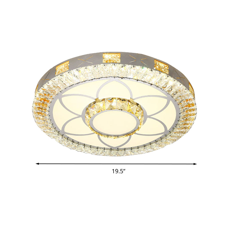 Flower Bedroom Flush Mount Modern Style Crystal LED White Flush Mounted Ceiling Light Clearhalo 'Ceiling Lights' 'Close To Ceiling Lights' 'Close to ceiling' 'Flush mount' Lighting' 266772