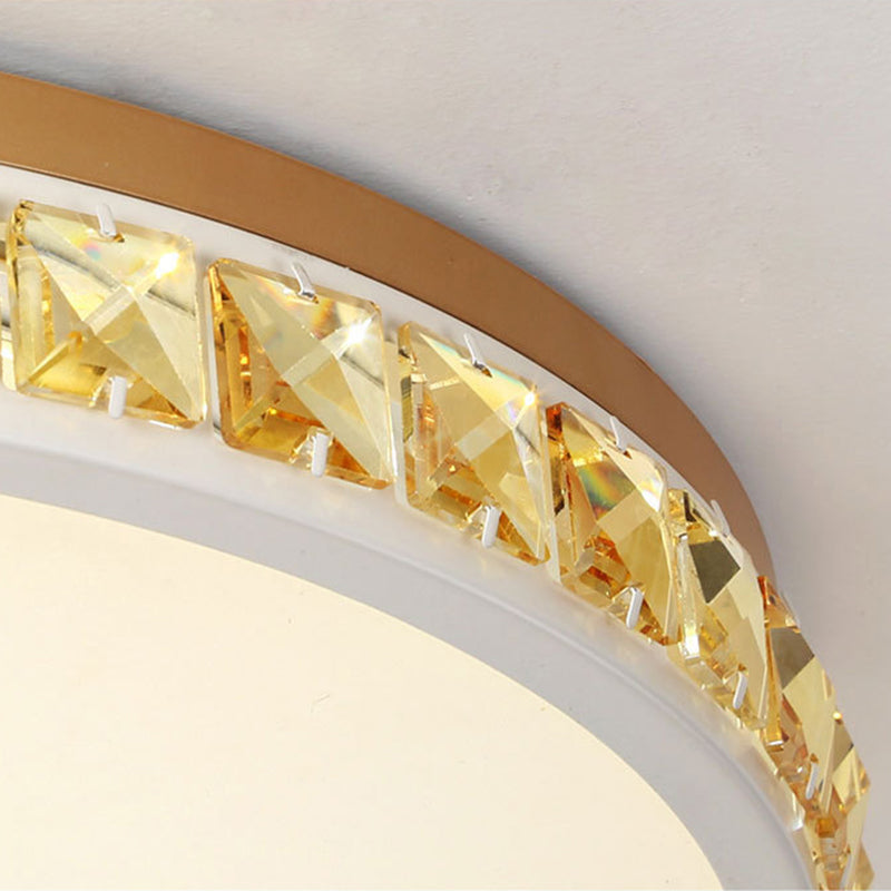 Loving Heart Crystal Flush Mount Lamp Modern LED Bedroom Ceiling Mounted Fixture in White Clearhalo 'Ceiling Lights' 'Close To Ceiling Lights' 'Close to ceiling' 'Flush mount' Lighting' 266816