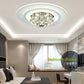18"/23.5" W LED Round Flush Light Fixture Simple White Crystal Flush Mount Lighting for Living Room in Warm/White Light White 18" White Clearhalo 'Ceiling Lights' 'Close To Ceiling Lights' 'Close to ceiling' 'Flush mount' Lighting' 266921