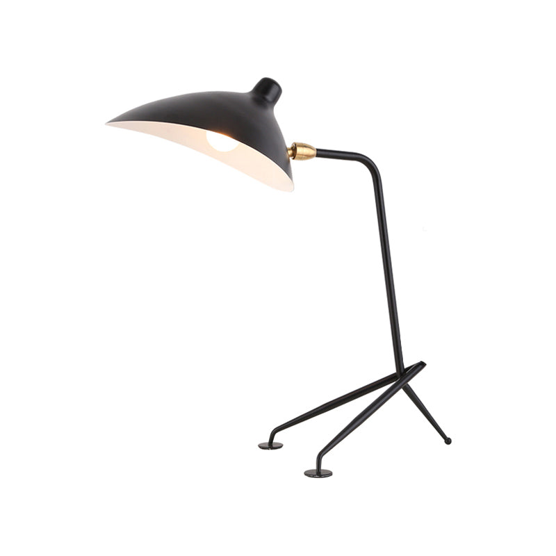 Duckbill Shade Standing Lamp Nordic Style Metal 1 Head Study Room Rotatable Table Lamp in Black/White Clearhalo 'Lamps' 'Table Lamps' Lighting' 267226