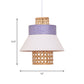 Modern 1 Bulb Suspension Pendant Green/Purple/Light Purple Cylinder Hanging Light Kit with Fabric Shade Clearhalo 'Ceiling Lights' 'Modern Pendants' 'Modern' 'Pendant Lights' 'Pendants' Lighting' 267474