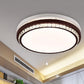 Coffee LED Ceiling Mount Simple Acrylic Rectangle/Square/Round Flush Light Fixture for Living Room in 3 Color Light/Remote Control Stepless Dimming Clearhalo 'Ceiling Lights' 'Close To Ceiling Lights' 'Close to ceiling' 'Flush mount' Lighting' 267534