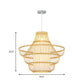 16"/19.5" Wide Jar Suspension Pendant Modernist Bamboo 1 Bulb Wood Hanging Light Kit Clearhalo 'Ceiling Lights' 'Modern Pendants' 'Modern' 'Pendant Lights' 'Pendants' Lighting' 267592