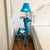 Kids Bedroom Unicorn Floor Light with Bell Shade Fabric 1 Light Cartoon Floor Lamp Blue Clearhalo 'Floor Lamps' 'Lamps' Lighting' 26766