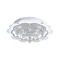 White Flower Flush Mount Light Modern Crystal Ball 22"/25.5"/31.5" Wide LED Ceiling Light in Warm/White/Remote Control Stepless Dimming Light Clearhalo 'Ceiling Lights' 'Close To Ceiling Lights' 'Close to ceiling' 'Flush mount' Lighting' 267744