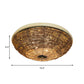 Bowl Flush Ceiling Lamp Tradition Rattan Wood 3 Bulbs Ceiling Light Fixture, 12.5"/16.5" Wide Clearhalo 'Ceiling Lights' 'Close To Ceiling Lights' 'Close to ceiling' 'Flush mount' Lighting' 267901