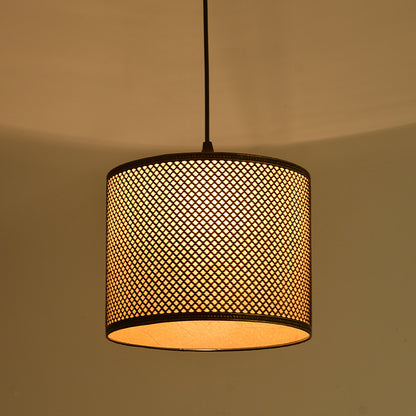 Metal Cylinder Ceiling Light Modernist 1 Bulb Bronze Pendant Light Fixture with Beige Cylinder Parchment Shade Bronze A Clearhalo 'Ceiling Lights' 'Pendant Lights' 'Pendants' Lighting' 268037_820fce15-78d0-4072-a457-955095a633c5