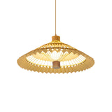 Tapered Pendant Lighting Tradition Bamboo 1 Bulb 19.5"/23.5" Wide Beige Hanging Lamp Kit Clearhalo 'Ceiling Lights' 'Pendant Lights' 'Pendants' Lighting' 268155