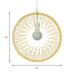 Wood Round Pendant Lighting Simple Bamboo 1 Bulb Hanging Lamp Kit for Restaurant Clearhalo 'Ceiling Lights' 'Pendant Lights' 'Pendants' Lighting' 268196