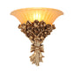 Gold Finish Bouquet Wall Mount Lamp Colonial Resin Single Light Wall Mounted Lamp Clearhalo 'Wall Lamps & Sconces' 'Wall Lights' Lighting' 268335