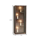 Cuboid Box Wall Mount Light Vintage Metallic and Clear Glass 4 Bulbs Gold/Black Sconce Light Clearhalo 'Wall Lamps & Sconces' 'Wall Lights' Lighting' 268395