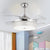 Crystal Round Ceiling Fan Light Contemporary LED Ceiling Mounted Fixture in Silver/Gold with Remote Control/Wall Control/Remote Control and Wall Control Silver Clearhalo 'Ceiling Fans with Lights' 'Ceiling Fans' 'Modern Ceiling Fans' 'Modern' Lighting' 269113