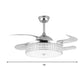 Crystal Round Ceiling Fan Light Contemporary LED Ceiling Mounted Fixture in Silver/Gold with Remote Control/Wall Control/Remote Control and Wall Control Clearhalo 'Ceiling Fans with Lights' 'Ceiling Fans' 'Modern Ceiling Fans' 'Modern' Lighting' 269118