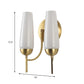 Conical Sconce Light Contemporary 1/2-Light Opal Glossy Glass Wall Mount Lamp in Gold Clearhalo 'Cast Iron' 'Glass' 'Industrial' 'Modern wall lights' 'Modern' 'Tiffany' 'Traditional wall lights' 'Wall Lamps & Sconces' 'Wall Lights' Lighting' 269667