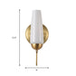 Conical Sconce Light Contemporary 1/2-Light Opal Glossy Glass Wall Mount Lamp in Gold Clearhalo 'Cast Iron' 'Glass' 'Industrial' 'Modern wall lights' 'Modern' 'Tiffany' 'Traditional wall lights' 'Wall Lamps & Sconces' 'Wall Lights' Lighting' 269673