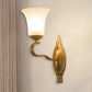 Bell Opal Glass Sconce Light Fixture Vintage Style 1/2-Head Corridor Wall Mount Light in Gold Clearhalo 'Wall Lamps & Sconces' 'Wall Lights' Lighting' 270165