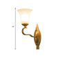 Bell Opal Glass Sconce Light Fixture Vintage Style 1/2-Head Corridor Wall Mount Light in Gold Clearhalo 'Wall Lamps & Sconces' 'Wall Lights' Lighting' 270167